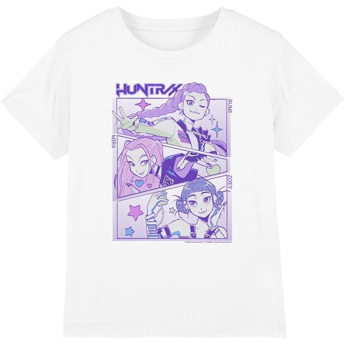 K-Pop Demon Hunters Kinderen/Jongens Hunter/X Anime T-Shirt (Wit)