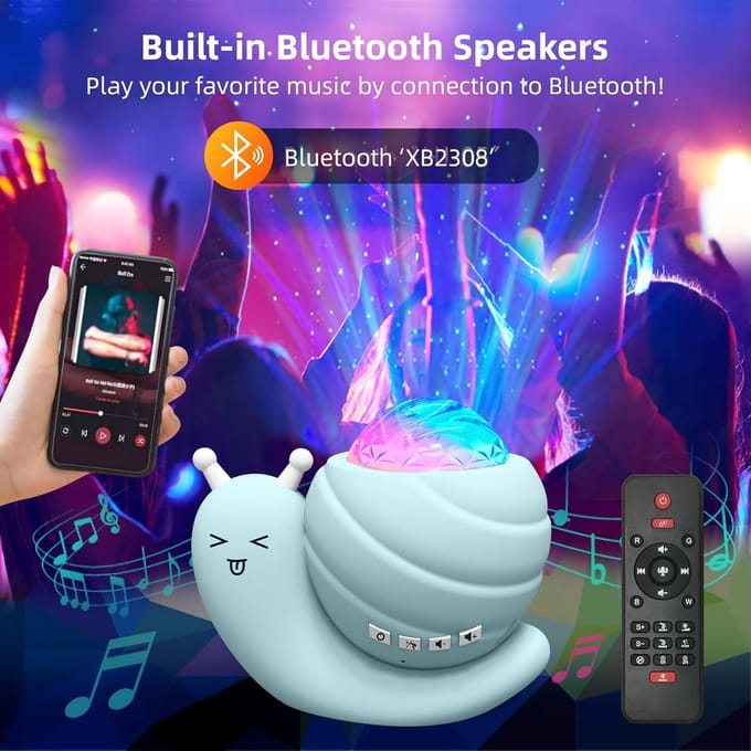 Galaxy Projector Lamp met Bluetooth & Afstandsbediening – Noorderlicht & Sterrenhemel Nachtlampje