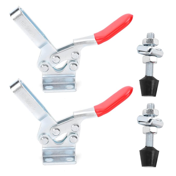 2 stuks Las Kniehevelklem Horizontale Klem Elleboog Compressor Snelspanner Handgereedschap GH?225?D white