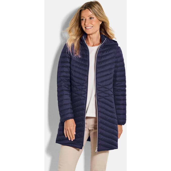 Donsmantel met elegant stiksel - marine - Gr. 21 van Goldner Fashion