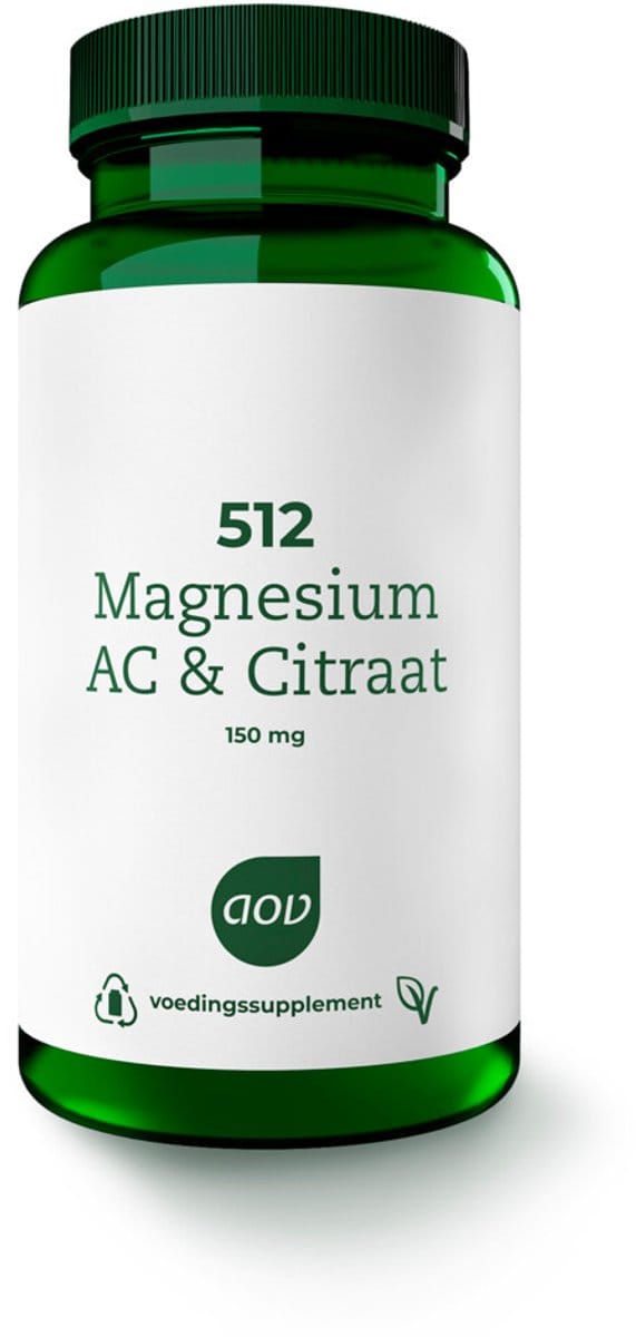 AOV - 512 Magnesium Bisglycinaat & Citraat - 2 x 60 tabletten - Voordeelverpakking