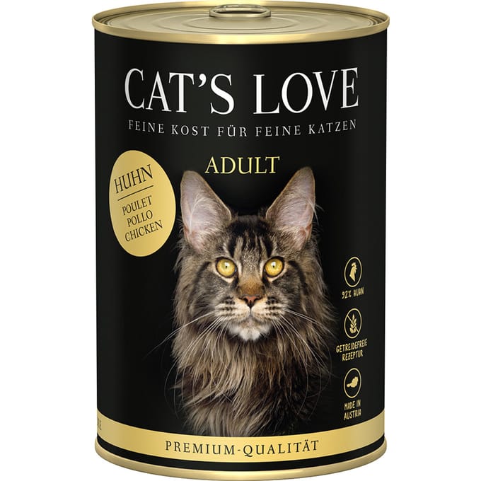 6x400g Cat's Love Puur Kip Nat Kattenvoer