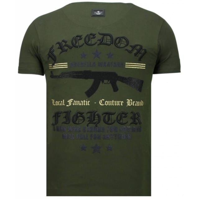 Local Fanatic Freedom fighter rhinestone t-shirt