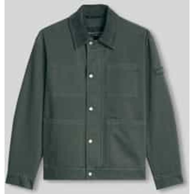 regular fit blouson van puur katoen met corduroy kraag