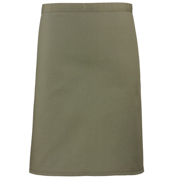 Premier Dames/Dames Mid-Length Apron (Pakket van 2) (Olijf)