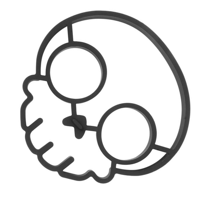 Grappig Skelet Hoofd Spiegelei Vorm Siliconen Anti-aanbak Eivorm Ring Creatieve Pannenkoek Vorm gray