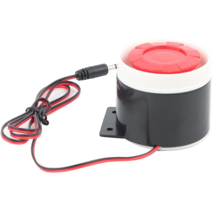 DC 12V Bedrade Mini Alarm Hoorn Huisbeveiliging 110 dB Geluid Alarmsysteem black