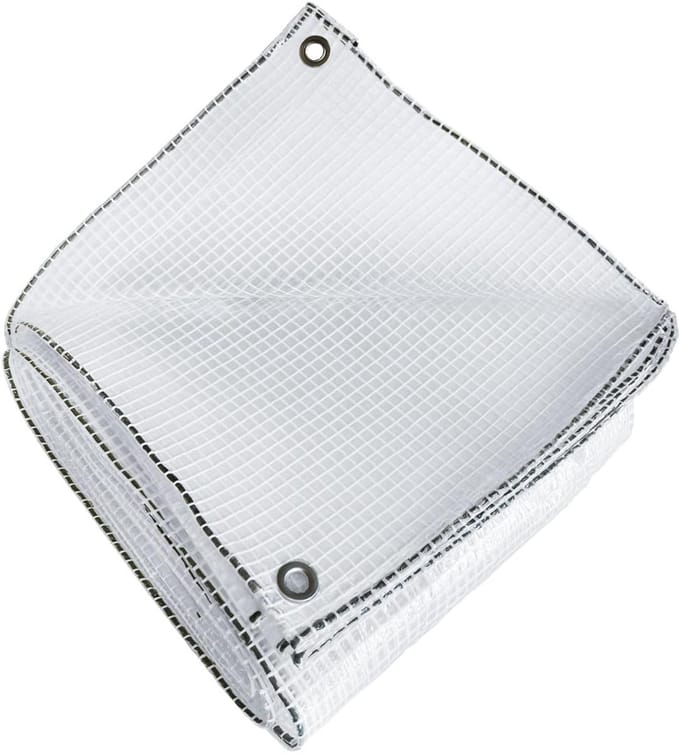 Stevig Bouwzeil - Dekzeil - Waterdicht Beschermen - Versterkt Transparant - 4 x 10 Meter