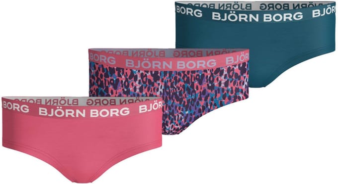 Bjorn Borg - Meisjes - 3-Pack Leopard Hipster - Multicolor - 146