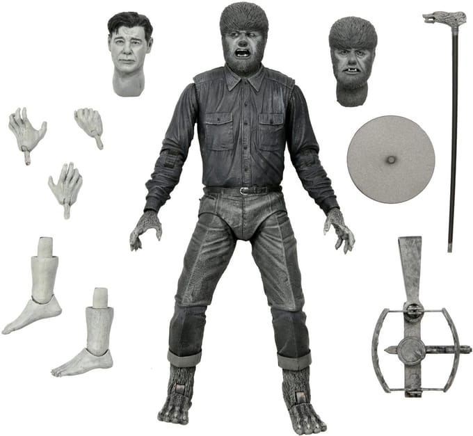 Universal Monsters: Ultimate Wolf Man Black and White 7 inch Action Figure