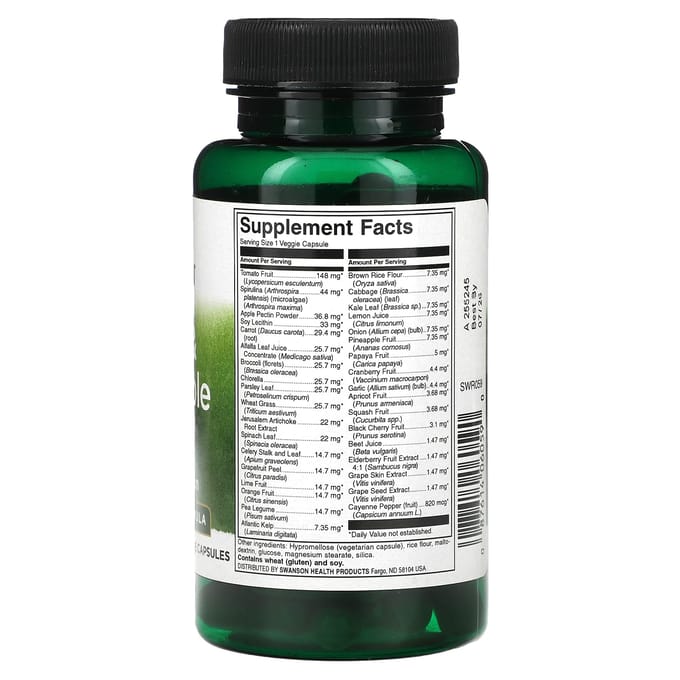 Fruit- en groentemix, 60 vegetarische capsules