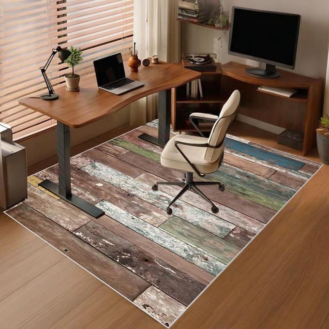 Bureaustoelonderlegger - Vloerbeschermer Mat - Vloer Beschermen - Antislip TPR Onderkant - 100 x 120 cm - Kleur 496