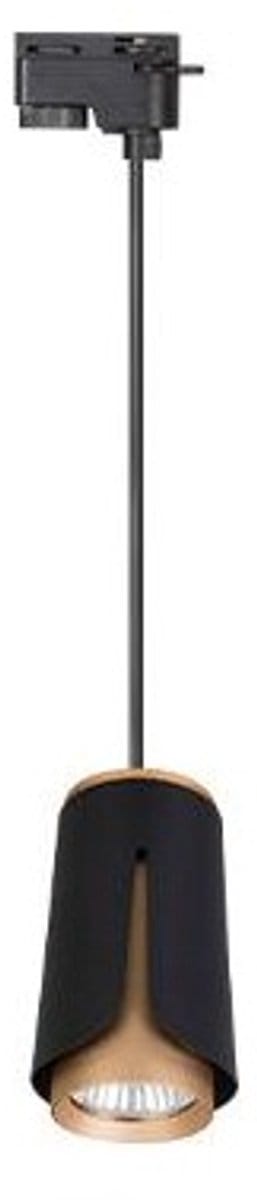 LED tracklight hangend GU10 – zwart met goud – met kabel