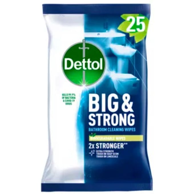 Dettol Big &amp; Strong Bathroom Cleaning Wipes 25 st