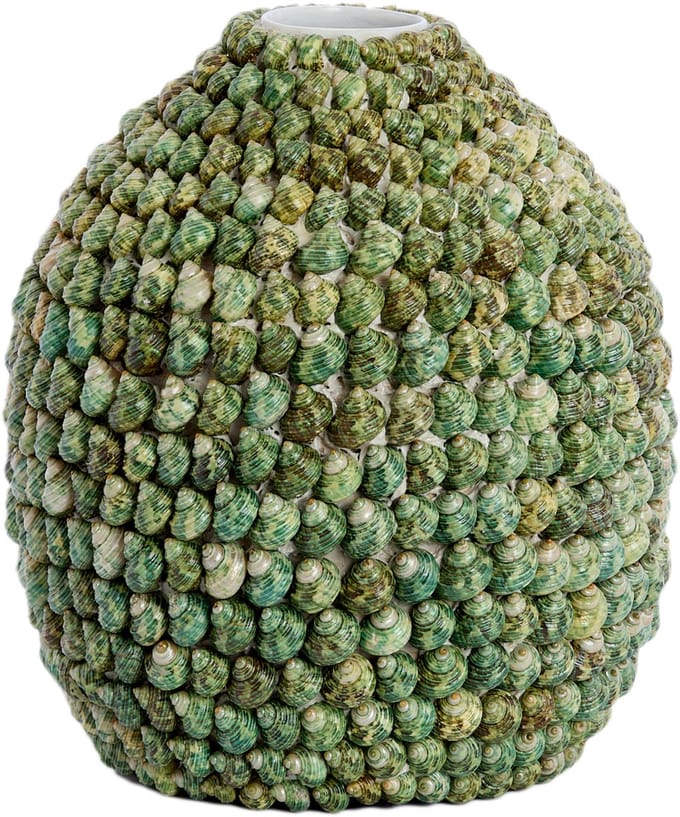Light&living Vaas deco Ø33x37 cm SHELL groen