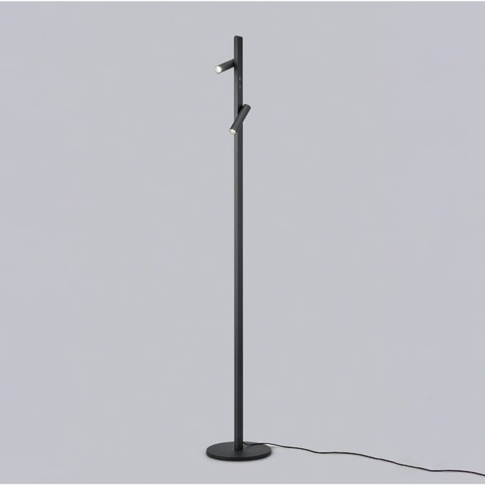 Helestra Coni LED vloerlamp 2 spots 160cm zwart