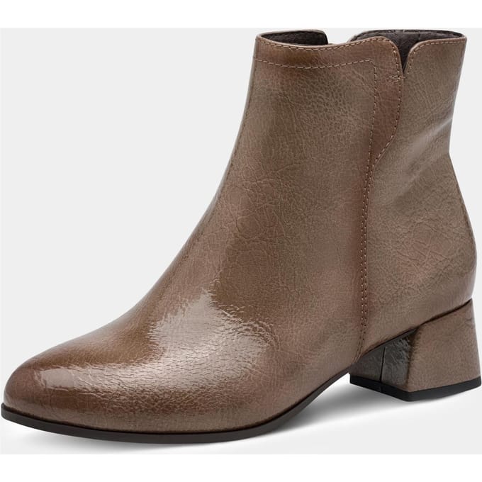 Laarsjes in laklederlook - steengrijs - Gr. 41 van Goldner Fashion