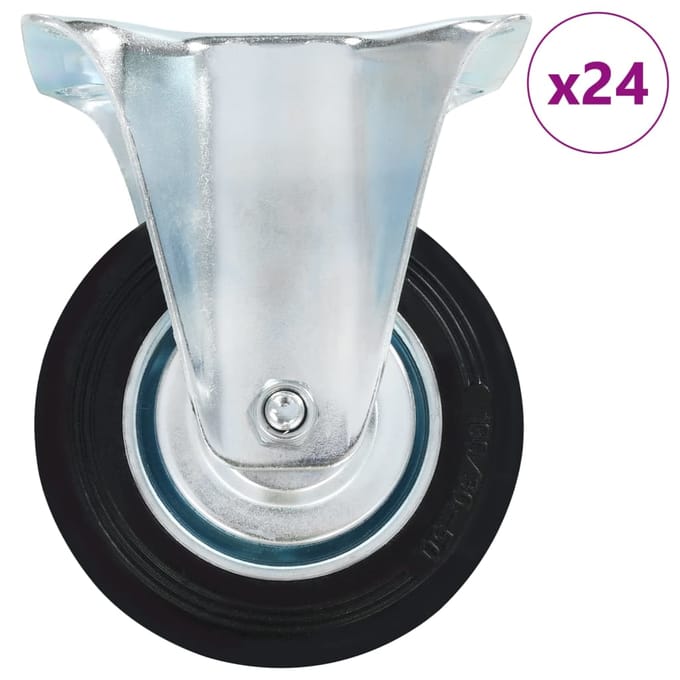 vidaXL 24 st Wielen vast 100 mm