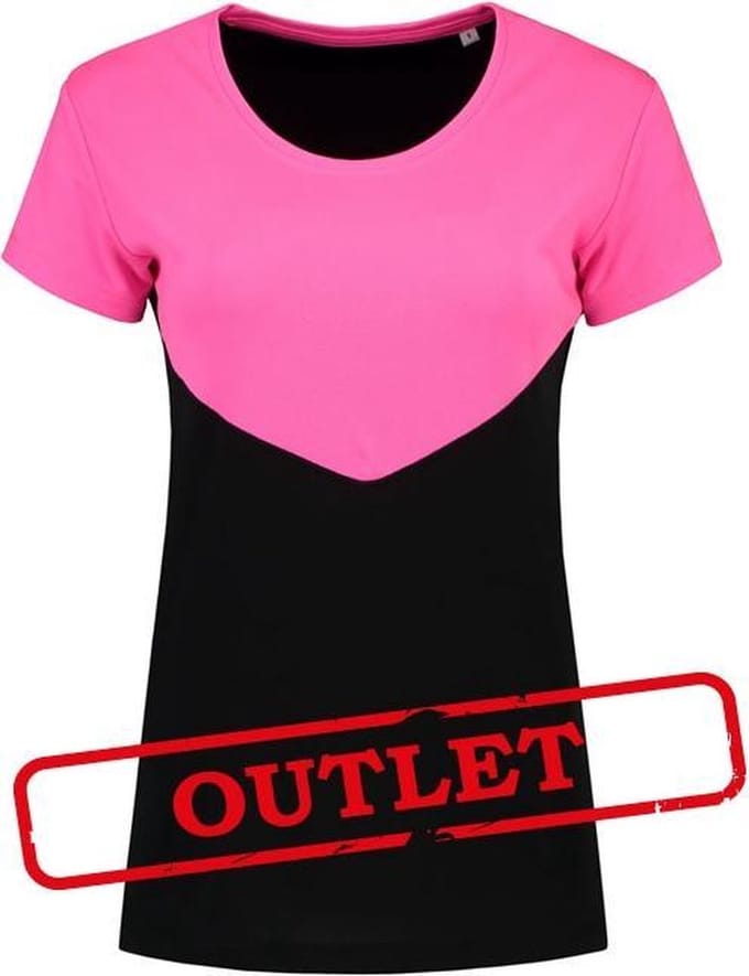 L&S T-shirt Contrast Sport SS for her