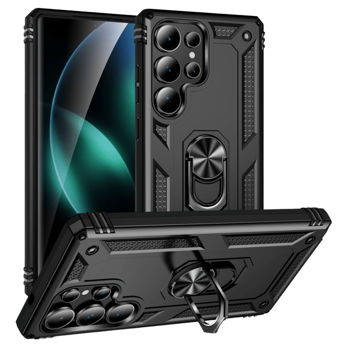 CaseBody Samsung Galaxy S25 Ultra Shield Case Zwart