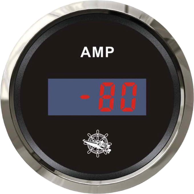 Osculati zwarte digitale Ampèremeter Ø57mm met Shunt
