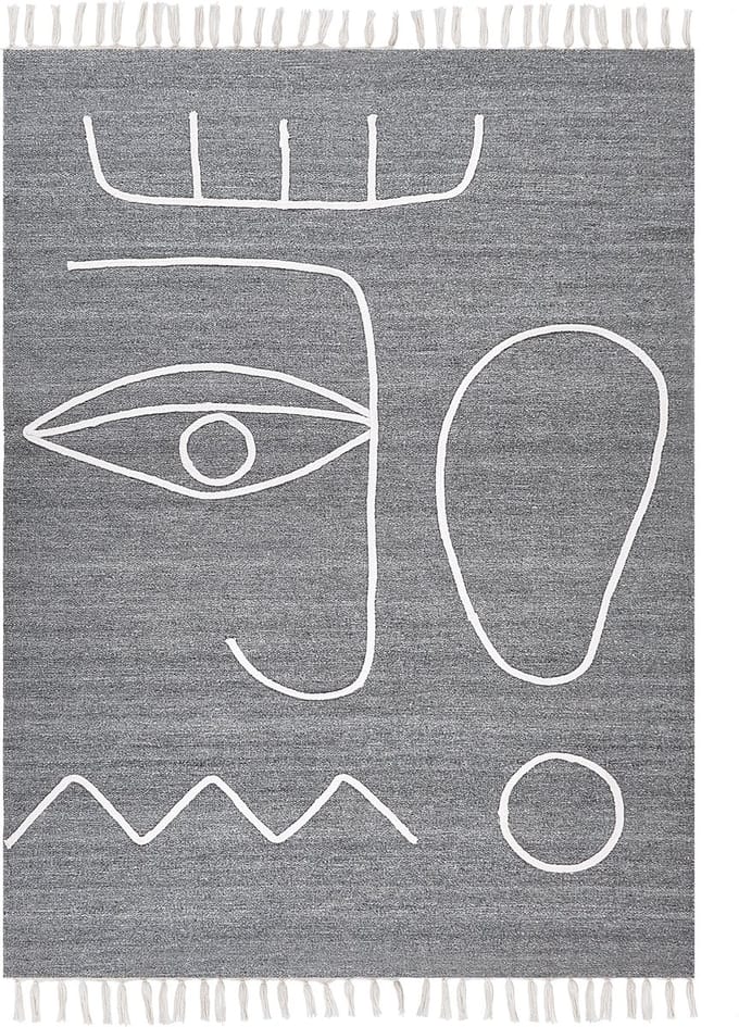 YAVU - Vloerkleed - Grijs - 140 x 200 cm - Polyester