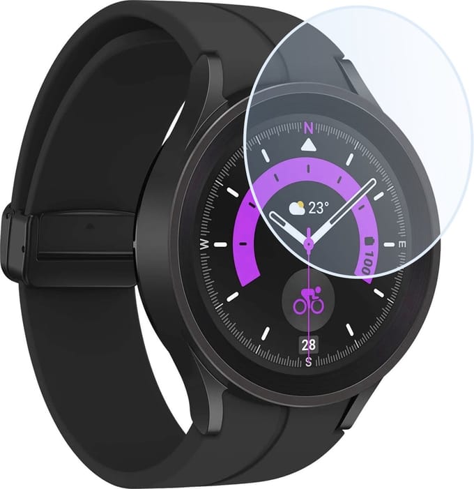 Screenprotector - Geschikt voor Samsung Watch 5 Pro 45 mm Screenprotector Bescherm Glas - Screen Protector Geschikt voor Samsung Galaxy Watch 5 Pro (45 mm) Screenprotector Tempered Glass