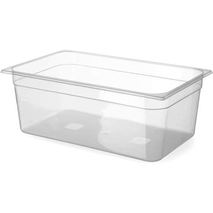 HENDI GN-container – polypropyleen – geur- en smaakvrij – 14L – transparant – 530x325x100 mm