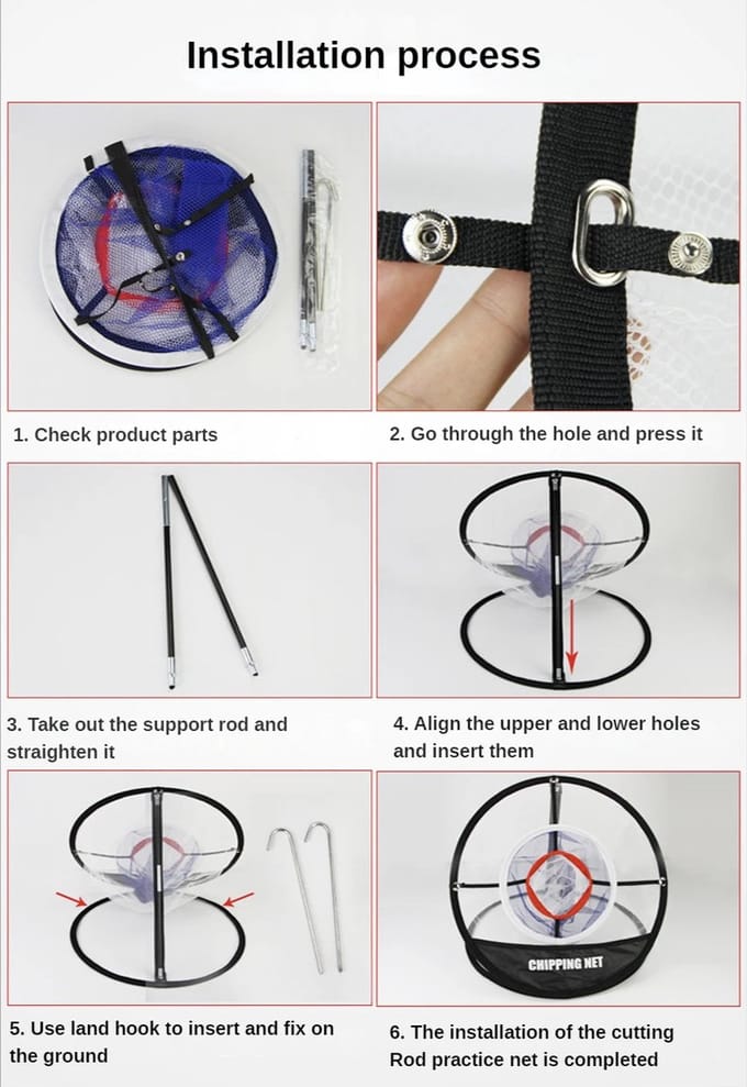 Golf Chipping Net - 3 gaten - Golf Training - ATHLIX
