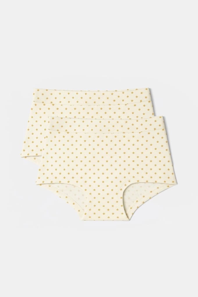 Woody - Set van witte shorty's met sterretjesprint - 4 jaar / 104