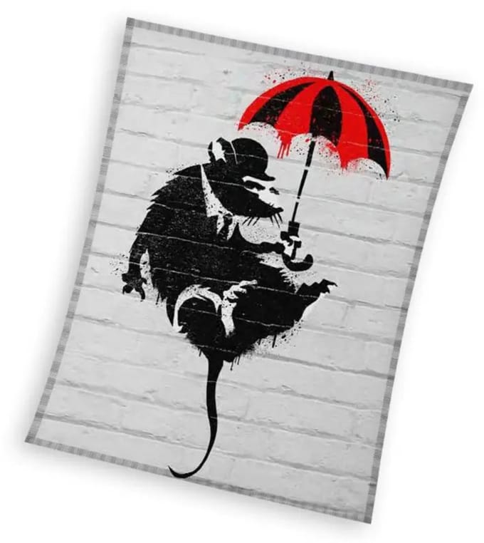 Sweet Home Rat Fleece plaid 150 x 200 cm