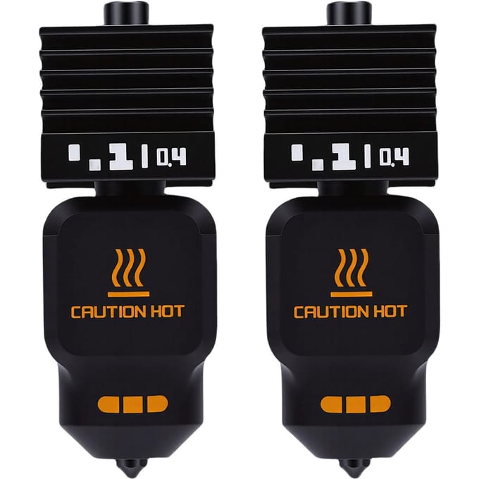 2 STKS Hot End Geschikt voor Bambu Lab H2S 3D-printer 0,4 mm Mondstuk Hotend Kit met 4 Siliconen Hulzen black