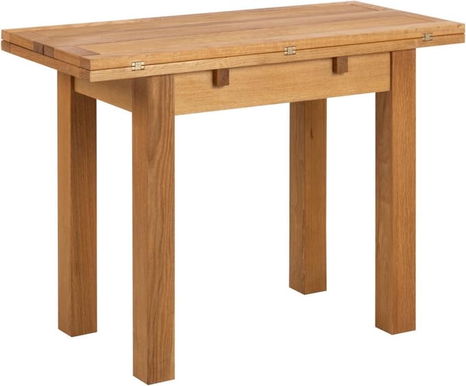 Giga Living Eettafel Kalmar - Uitschuifbaar Eikenhout Naturel - 90x100x75cm