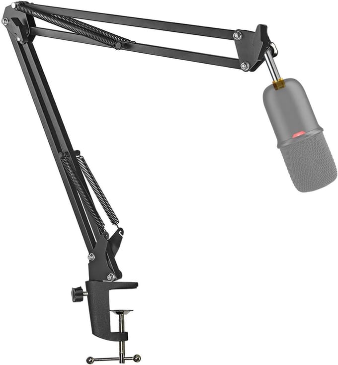 Verstelbare Microfoonstandaard met Klem voor Condensatormicrofoon - Ideaal voor Streaming, Podcasting en Opnames