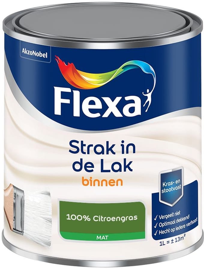 Flexa - Strak In De Lak Binnenlak Mat - 100% Citroengras - Mengverf - 1 L