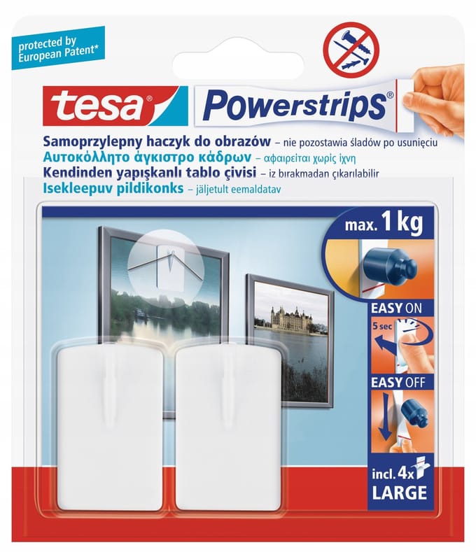 TESA Powerstrips Haken voor Afbeeldingen - Zonder Boren