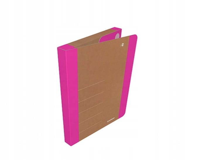 Donau Life Map A4/3cm Roze - Map met Klittenbandsluiting