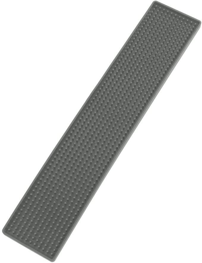 Slim serviesset - extra smal - grijs - kunststof - 42 x 1,5 x 8 cm