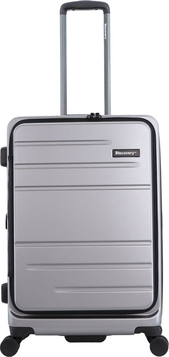 Discovery - Patrol | Harde Koffer / Trolley / Reiskoffer - (67cm) Medium - Zilver - Zilver / Medium