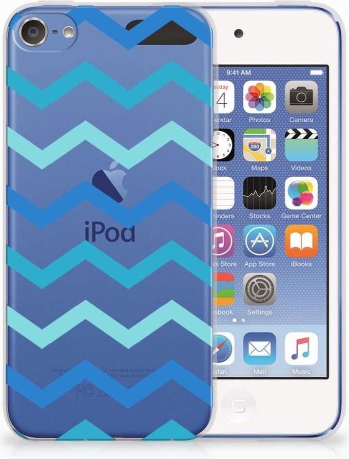 Apple iPod Touch 5 | 6 TPU bumper Zigzag Blauw