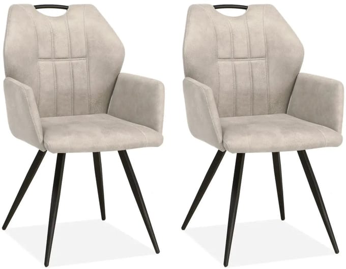 MX Sofa - Eetkamerstoel Puck - Sand (set van 2 stoelen)