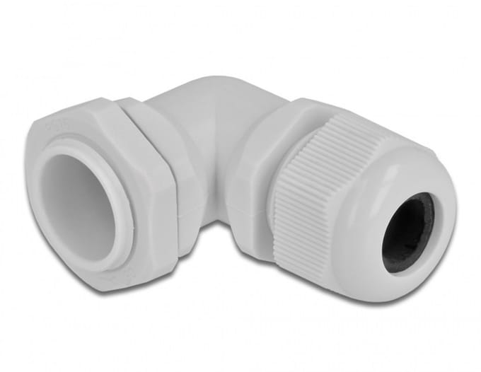 Kabelwartel 90 ° schuine pg16 grijs