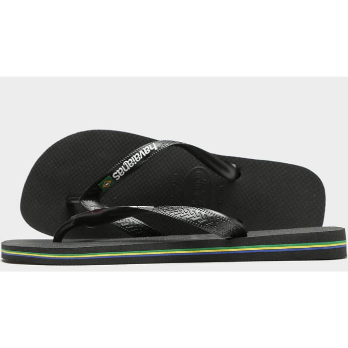 Havaianas Brasil logo Slippers - Zwart