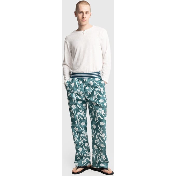 Heren Katoenen Bloemige Breipantalon