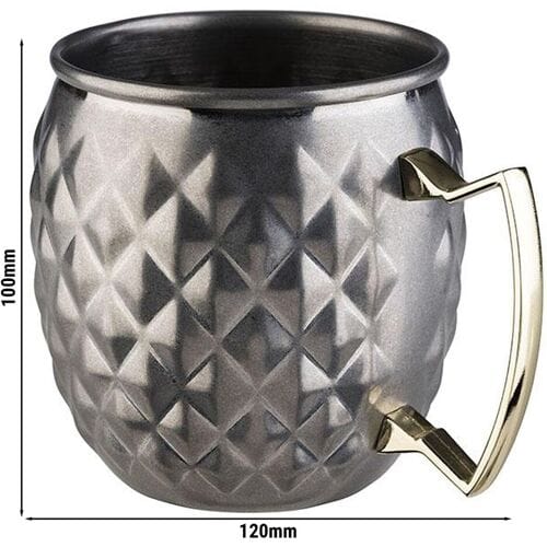 GGM Gastro (6 Stück) Becher - MOSCOW MULE - 500ml - Silber - mit Henkel