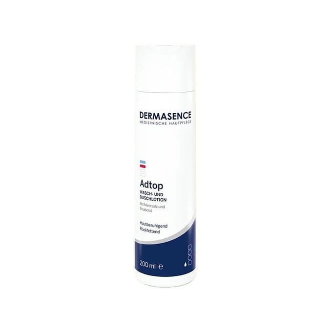 DERMASENCE Adtop Wasch- und Duschlotion hautberuhigend und rückfettend, 200 ml Lotion