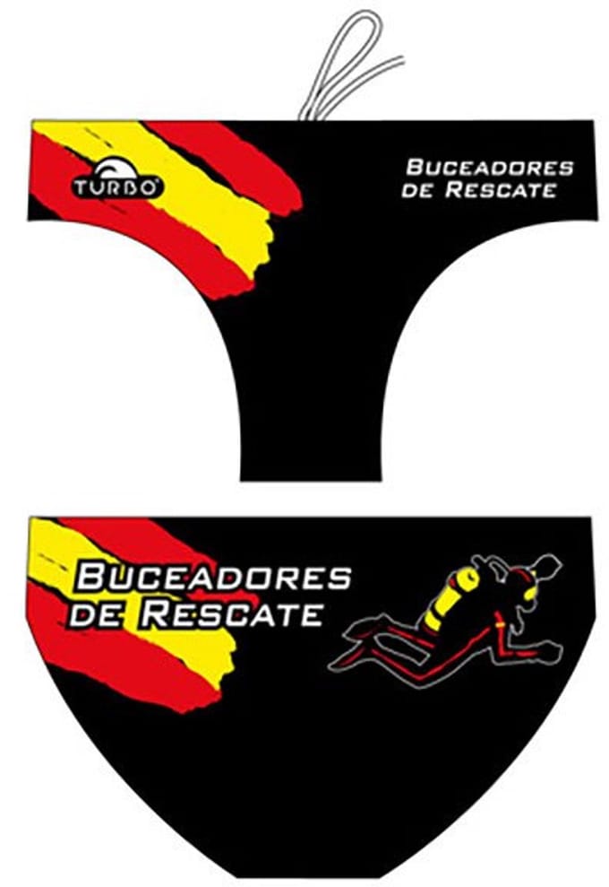 Turbo Rescue Divers Spain Zwemslip Zwart S Man