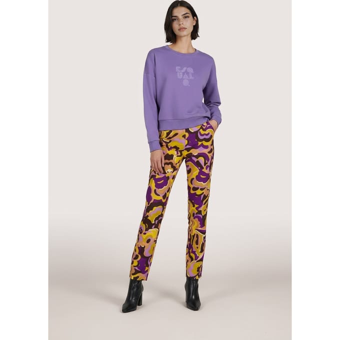 EsQualo Sweater Oversized Sweat Lilac Taglia: S | Maglioni a maglia Outlet | Donna | Viola