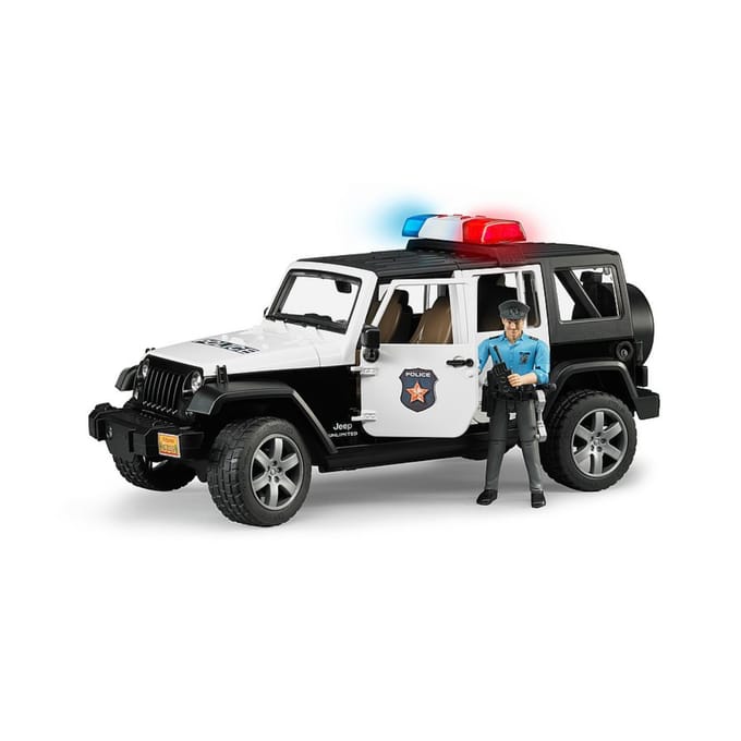 Bruder 02526 Politiejeep Wrangler Unlimited Rubicon m/L&S-module Voertuigen Speelgoed voertuigen Diverse speelgoedvoertuigen