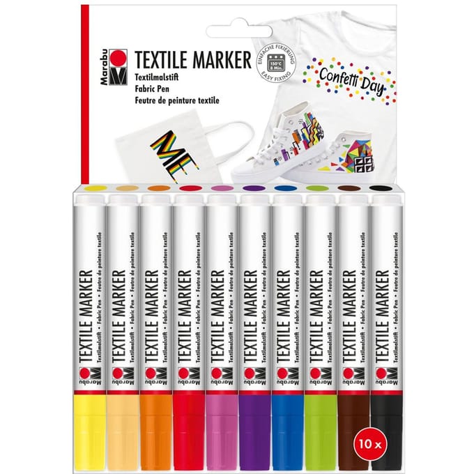 Marabu Textielstiften 'Textile Marker', set van 10